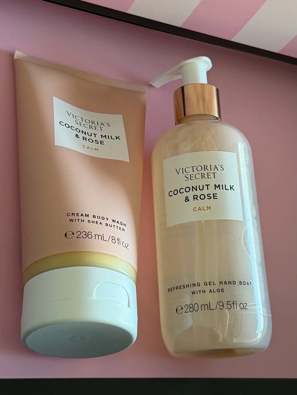 Victoria’s Secret Coconut Milk & Rose Calm Body Wash + Hand Soap Set